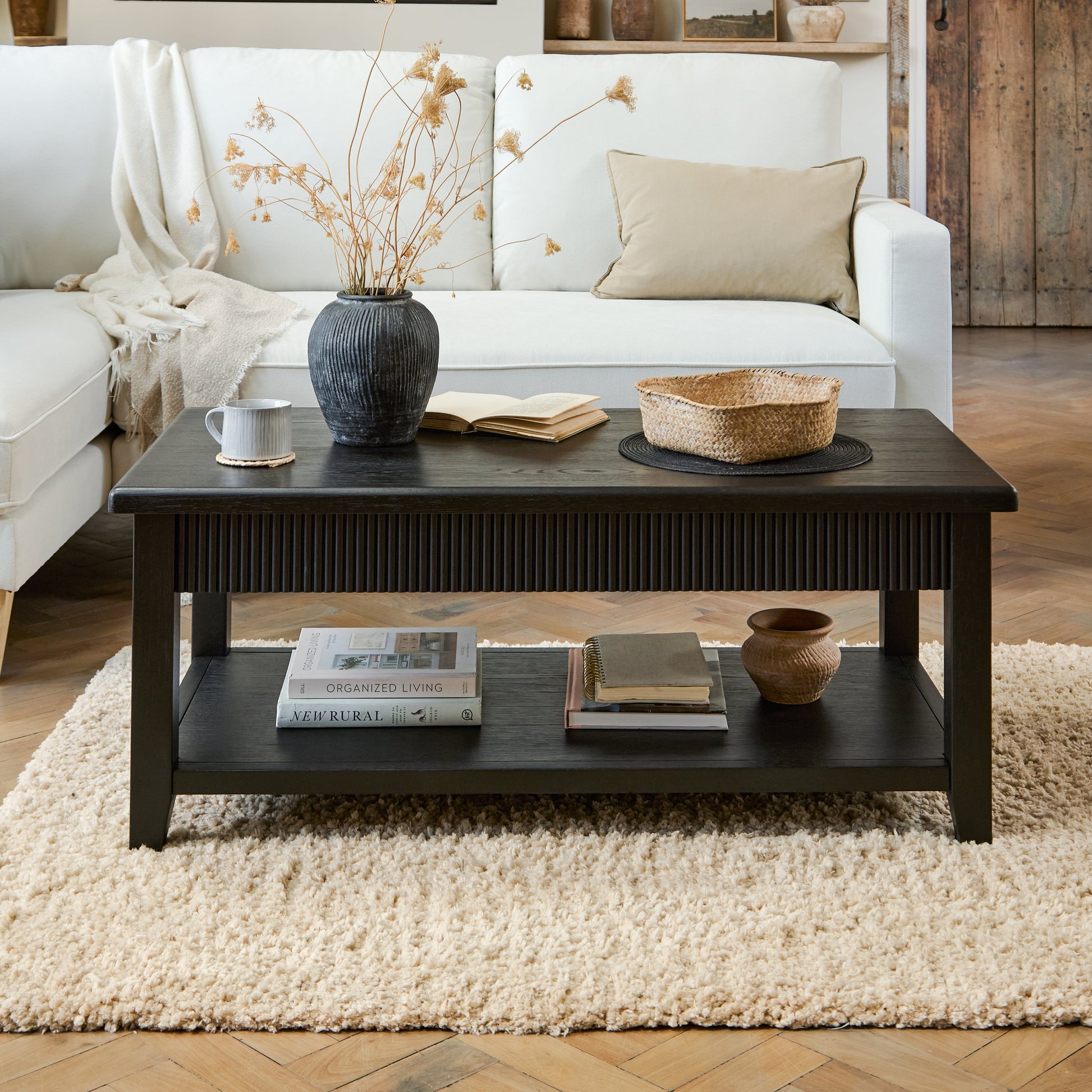 Raleigh Black Oak Coffee Table - Laura James 