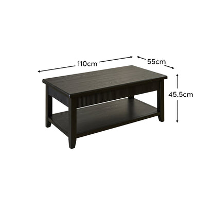 Raleigh Black Coffee Table - Laura James