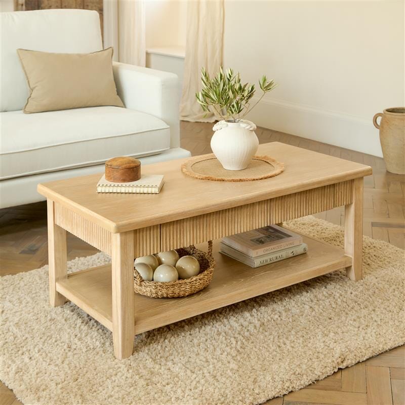 Raleigh Whitewash Coffee Table - Laura James 