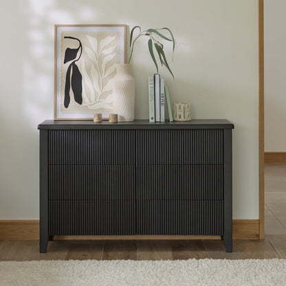Raleigh 6 Drawer Chest of Drawers - Black Oak - Laura James