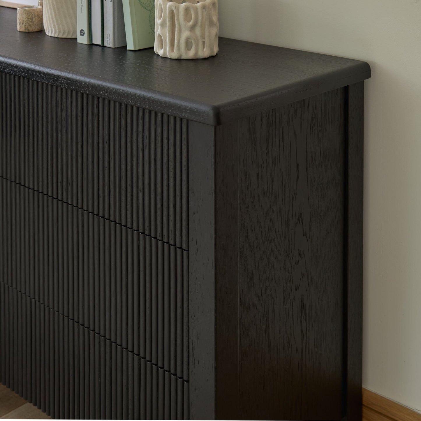 Raleigh 6 Drawer Chest of Drawers - Black Oak - Laura James