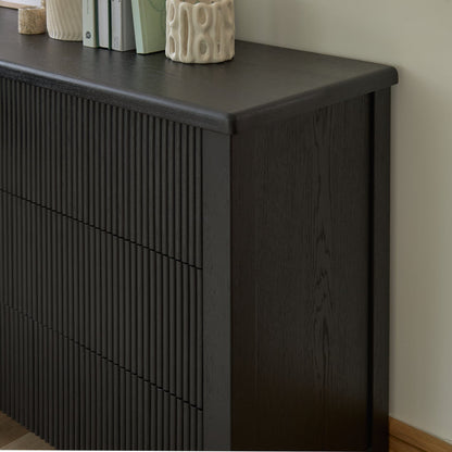 Raleigh 6 Drawer Chest of Drawers - Black Oak - Laura James