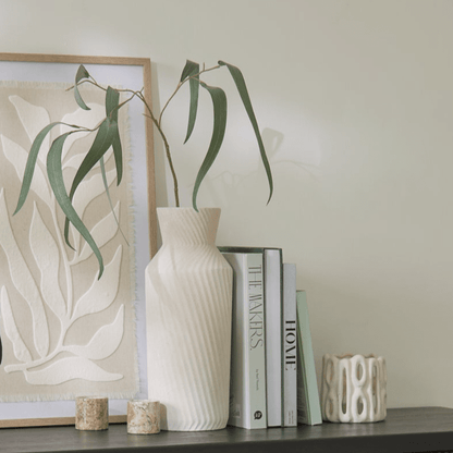 Bayswater 35cm Ceramic Vase - Beige - Laura James