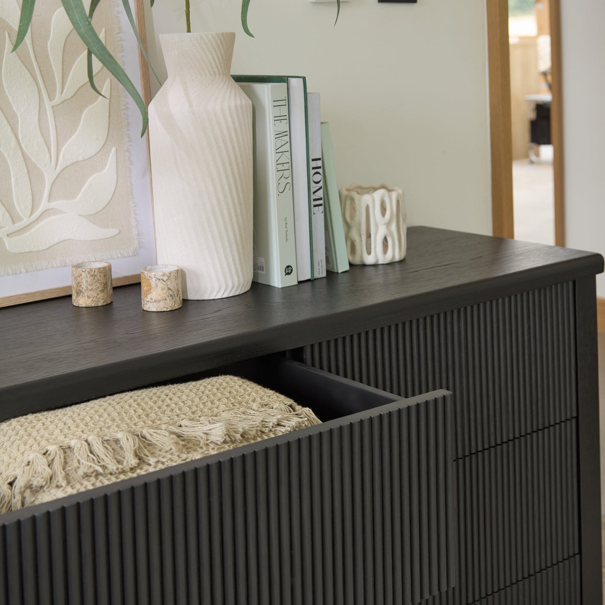 Raleigh 6 Drawer Chest of Drawers - Black Oak - Laura James