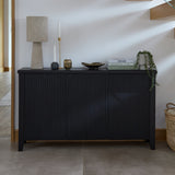 Raleigh 3 Door Large Sideboard - Black Oak - Laura James