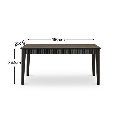 Raleigh Black Rectangular Dining Table - Laura James 