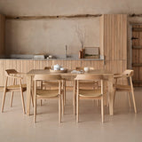 Raleigh Whitewash Dining Table Set - 6 Seater - Carter Whitewash Oak Dining Armchairs - Laura James 