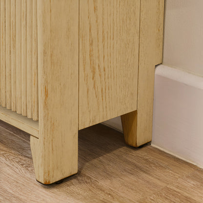 Raleigh 2 Door Shoe Cabinet - Whitewash- Laura James 