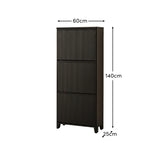 Raleigh 3 Door Shoe Cabinet - Black - Laura James 