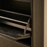 Raleigh 3 Door Shoe Cabinet - Black - Laura James 