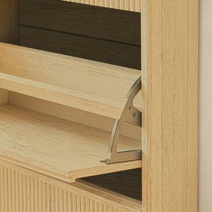 Raleigh 3 Door Shoe Cabinet - Whitewash - Laura James 