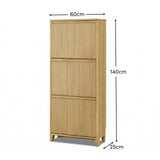 Raleigh 3 Door Shoe Cabinet - Whitewash - Laura James