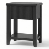 Raleigh Black 1 Drawer Bedside Table