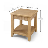 Raleigh 45cm Side Table - Whitewash - Laura James 