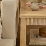 Raleigh 45cm Side Table - Whitewash - Laura James 