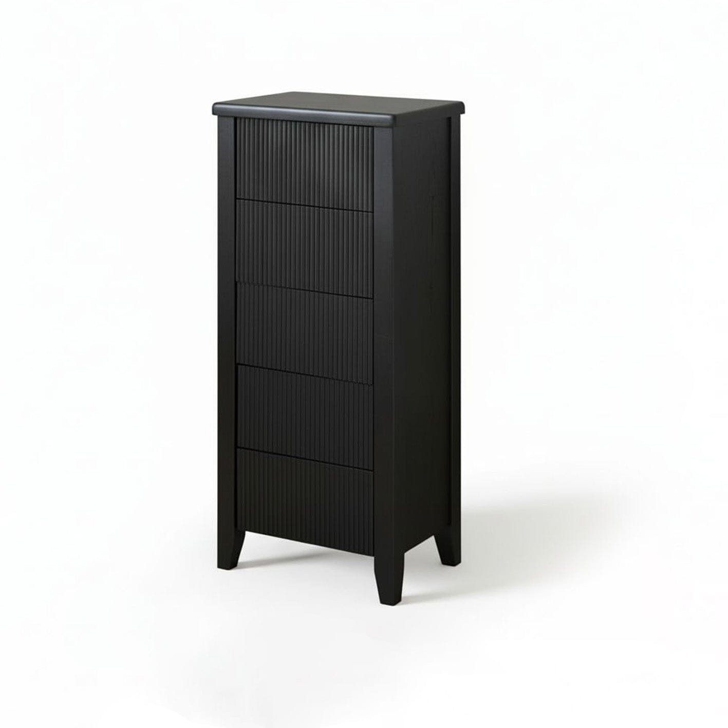 Raleigh 5 Drawer Tallboy - Black Oak - Laura James