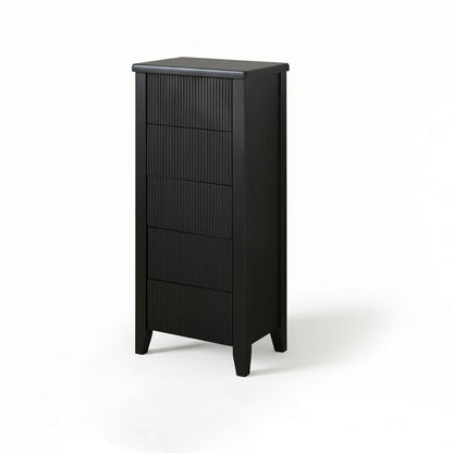 Raleigh 5 Drawer Tallboy - Black Oak - Laura James