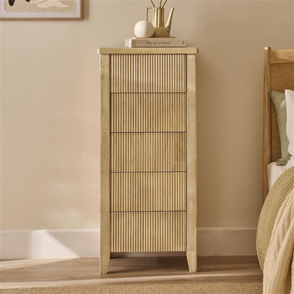 Raleigh 5 Drawer Tallboy - Whitewash - Laura James 