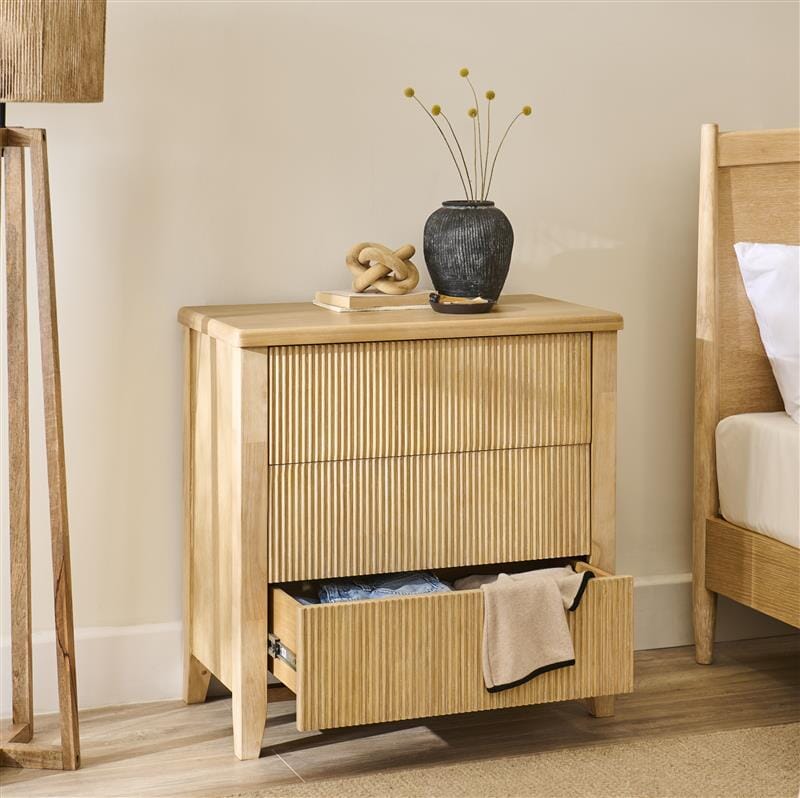 Raleigh 3 Drawer Chest of Drawers - Whitewash - Laura James 