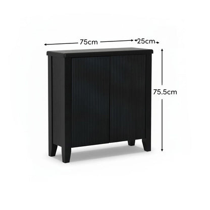 Raleigh 2 Door Small Sideboard - Black Oak - Laura James