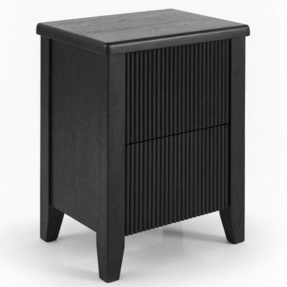 Raleigh Black 2 Drawer Bedside Table