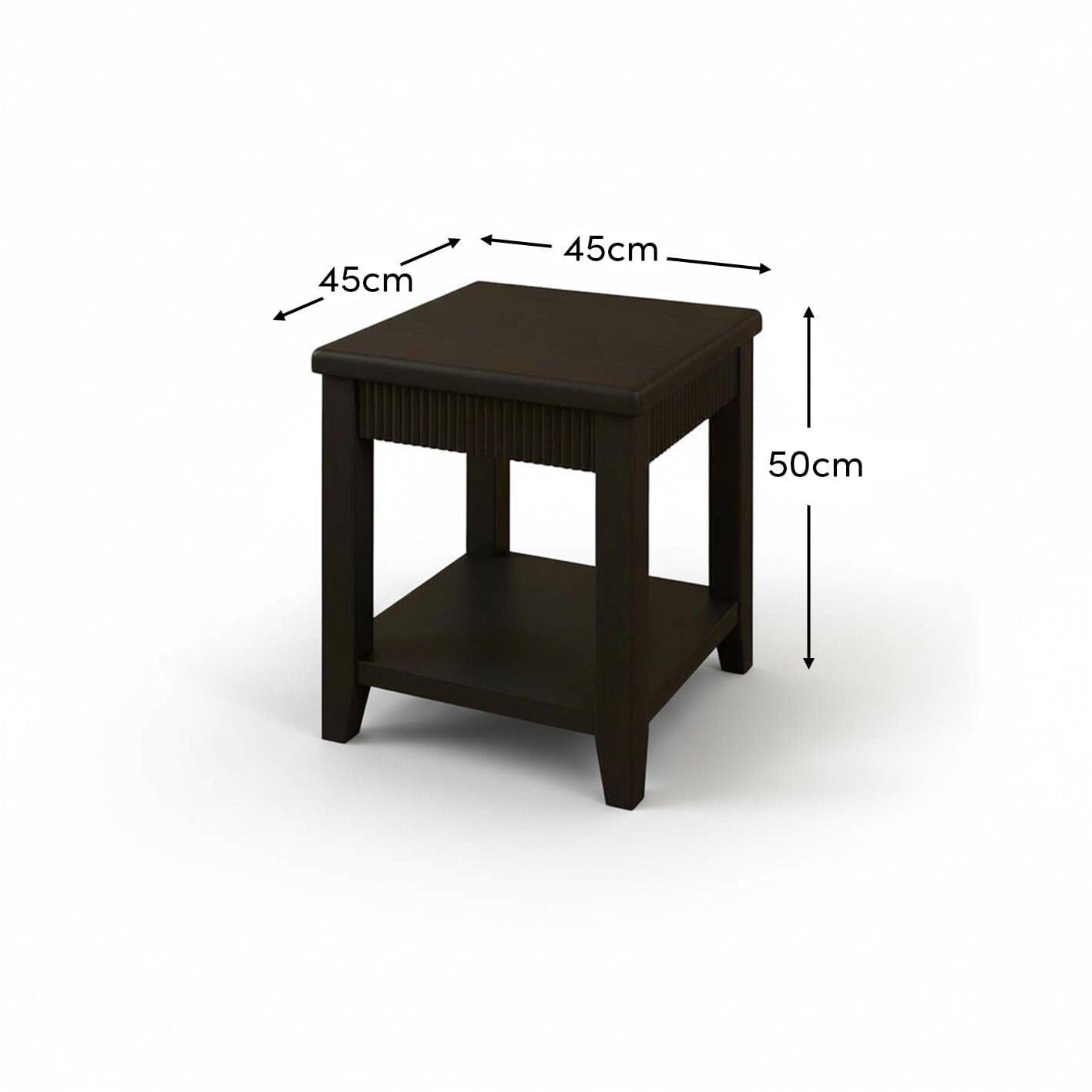 Raleigh Black Oak Side Table - Laura James