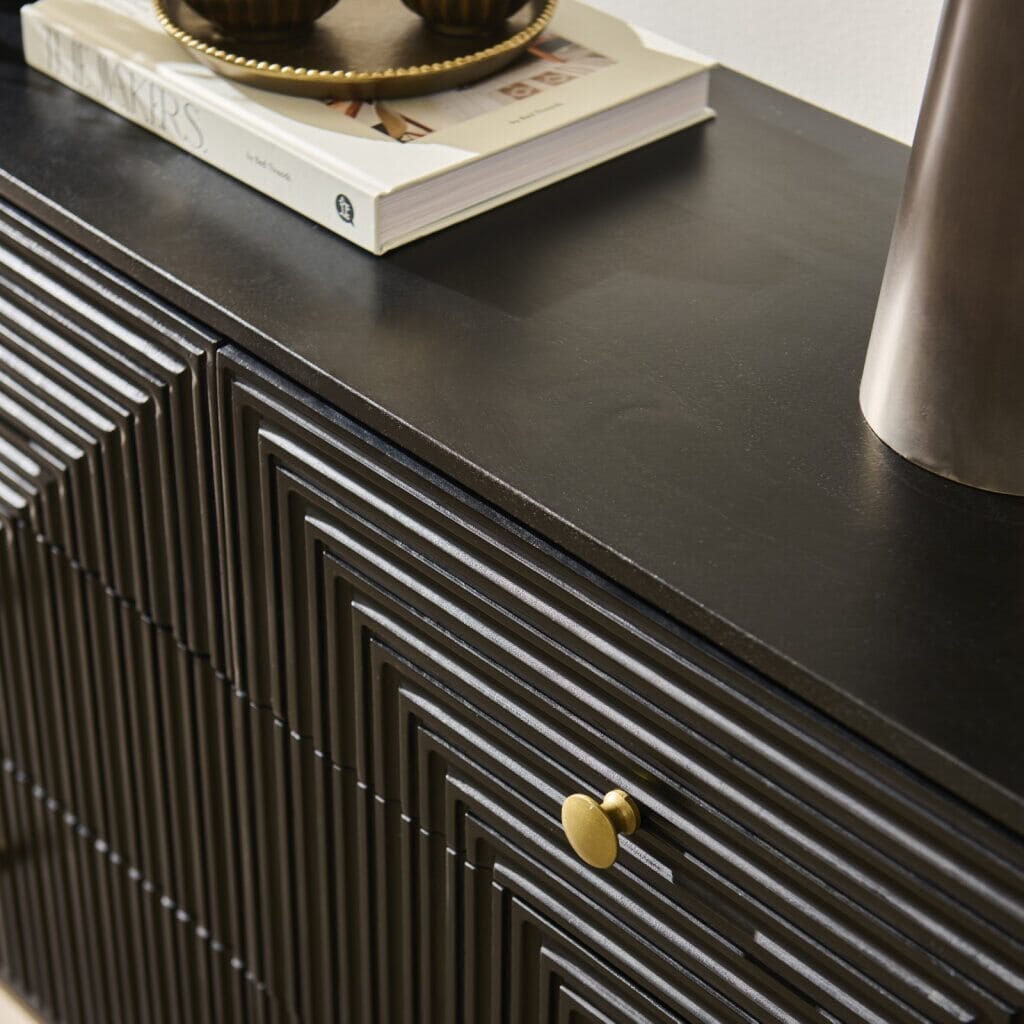 Rayna 6 Drawer Chest of Drawers - Jet Black - Laura James 