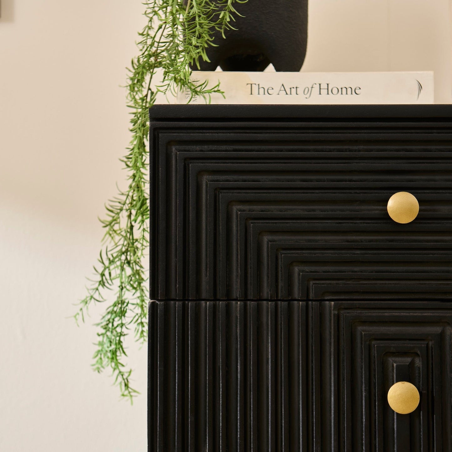 Rayna 5 Drawer Tallboy - Jet Black - Laura James