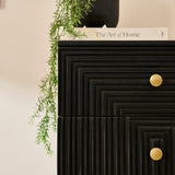 Rayna 5 Drawer Tallboy - Jet Black - Laura James