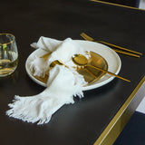 Rayna Black Dining Table Set - 6 Seater - Lola Black Dining Chairs - Gold Metal Legs