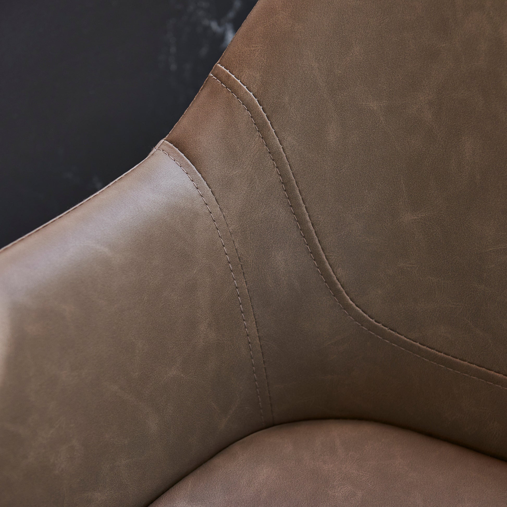 Reagan Almond Brown Bar Stool - Metal Legs - Laura James