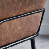 Reagan Leather Carver Chairs - Set of 2 - Saddle Brown - Laura James 