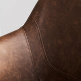 Reagan Leather Carver Chairs - Set of 2 - Saddle Brown - Laura James 