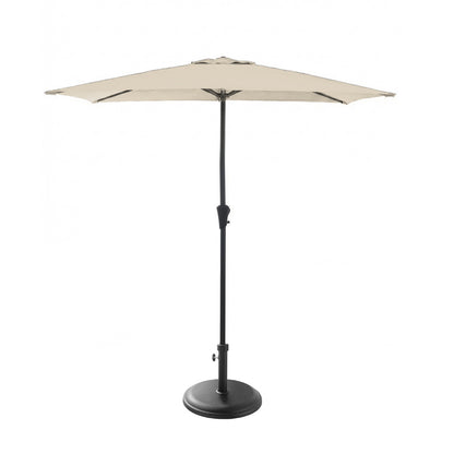 Rectangular 2x3m Grey LED Parasol with 25kg Parasol Base - Black Concrete - Laura James