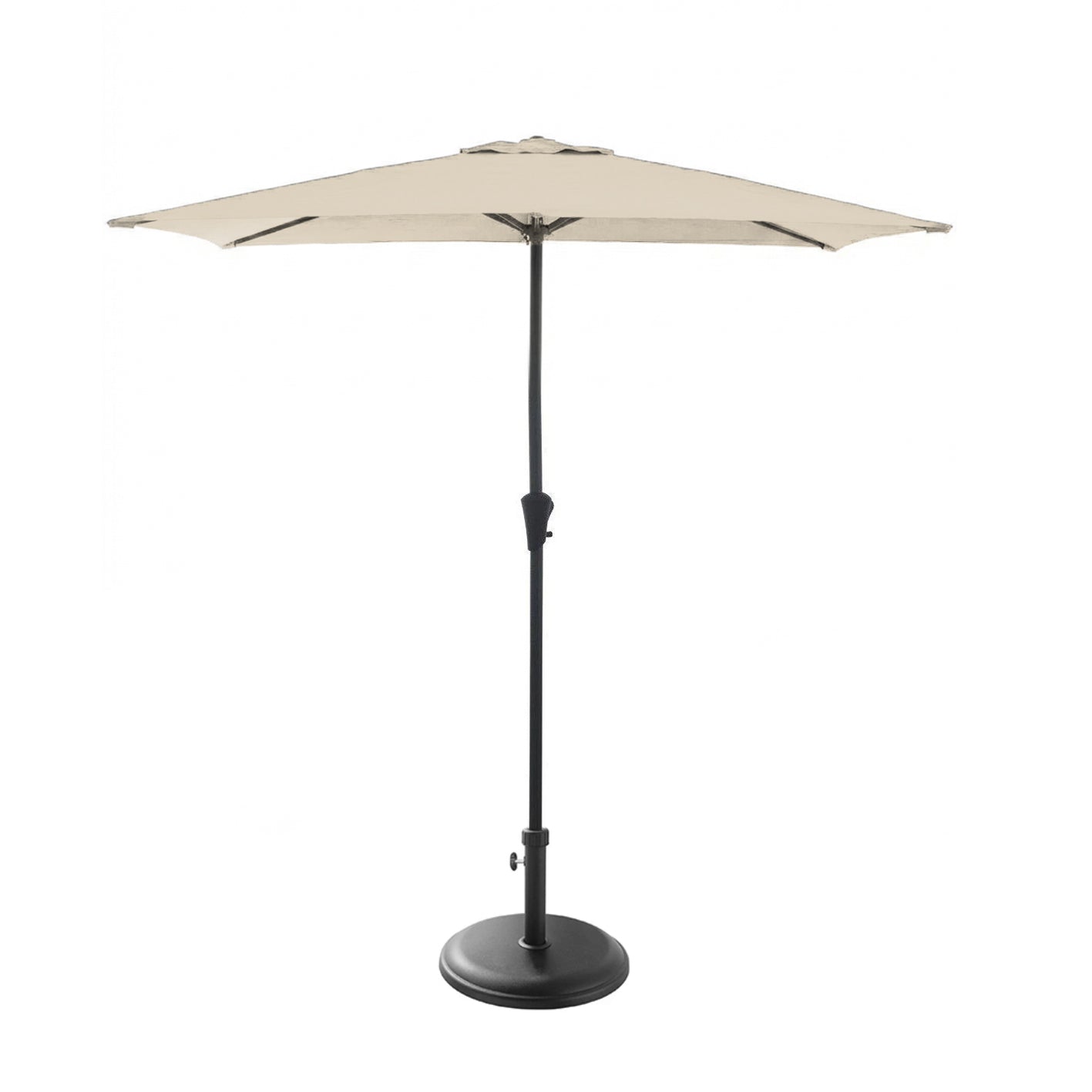 Rectangular 2x3m Cream Parasol with 25kg Parasol Base - Black Concrete - Laura James