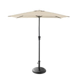 Rectangular 2x3m Cream Parasol with 25kg Parasol Base - Black Concrete - Laura James