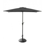 Rectangular 2x3m Grey Parasol with 25kg Parasol Base - Black Concrete - Laura James