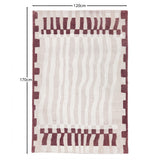 Redburn 120x170cm Wool/Cotton Rug - Burgundy Red & Natural - Laura James 