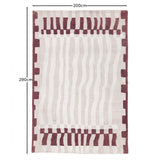 Redburn 200x290cm Wool/Cotton Rug - Burgundy Red & Natural - Laura James 