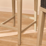 Reid Slate Grey Bar Stools - Set of 2 - Whitewash Mindi Wood Legs - Laura James 