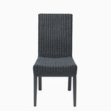 Reid Slate Grey Dining Chair - Set of 2 - Mindi Wood Legs - Laura James 