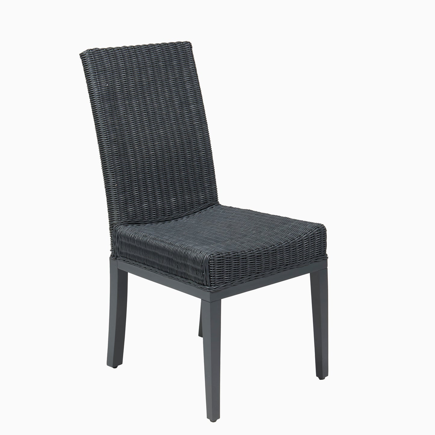 Reid Slate Grey Dining Chair - Set of 2 - Mindi Wood Legs - Laura James 