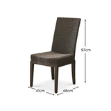 Reid Slate Grey Dining Chair - Set of 2 - Mindi Wood Legs - Laura James 