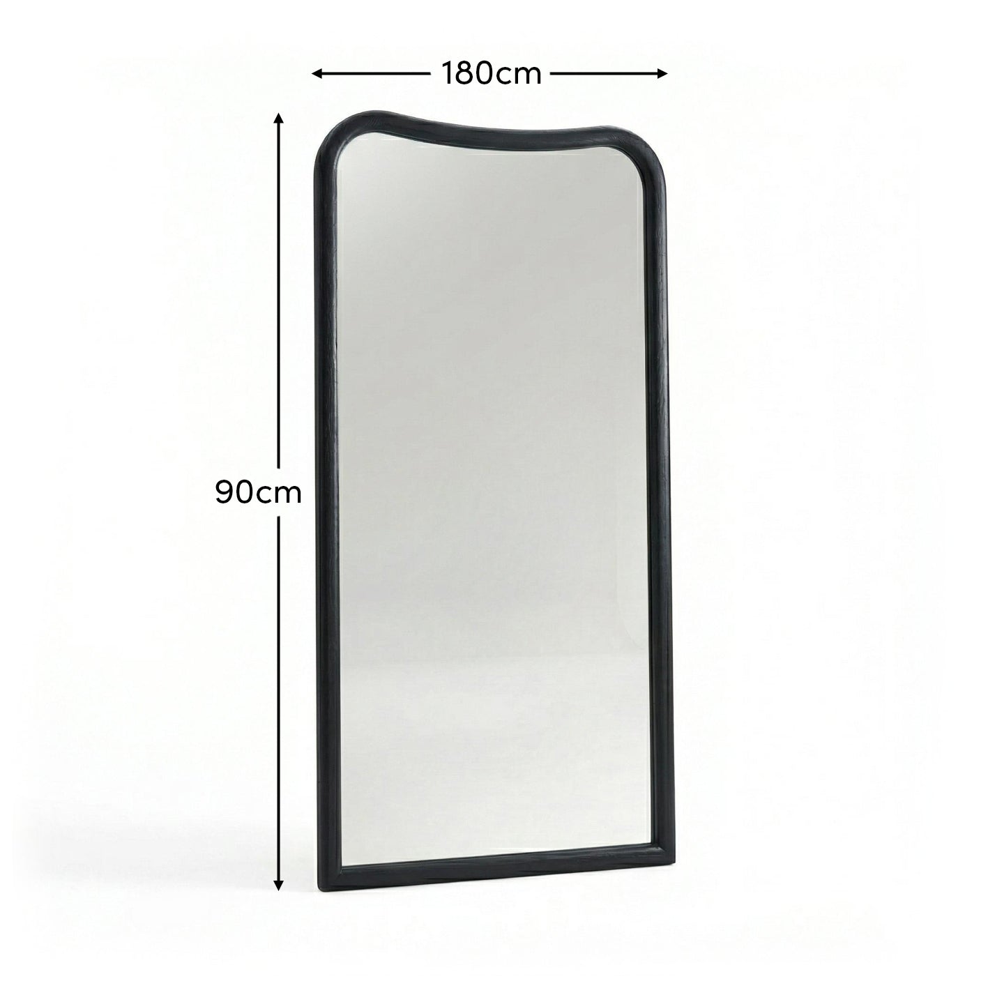 Rendall 180x90cm Wooden Mirror - Black Paulownia - Laura James