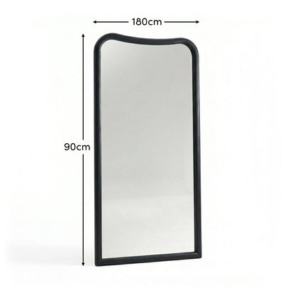 Rendall 180x90cm Wooden Mirror - Black Paulownia - Laura James
