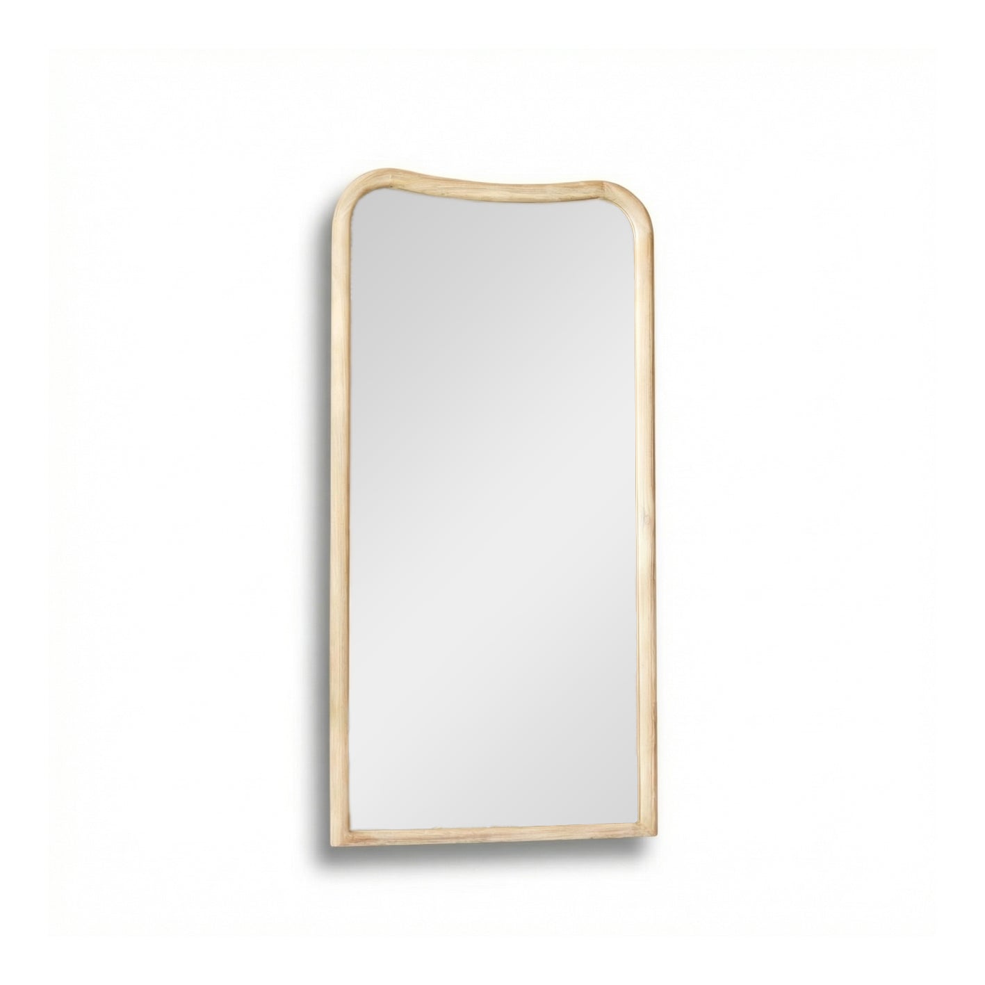 Rendall 180x90cm Wooden Mirror - Whitewash Paulownia - Laura James