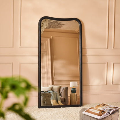 Rendall 180x90cm Wooden Mirror - Black Paulownia - Laura James