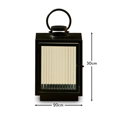 Revesby 30cm Lantern - Black Metal - Laura James 