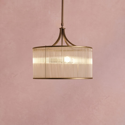 Richmond 60cm Glass Chandelier - Patina Gold