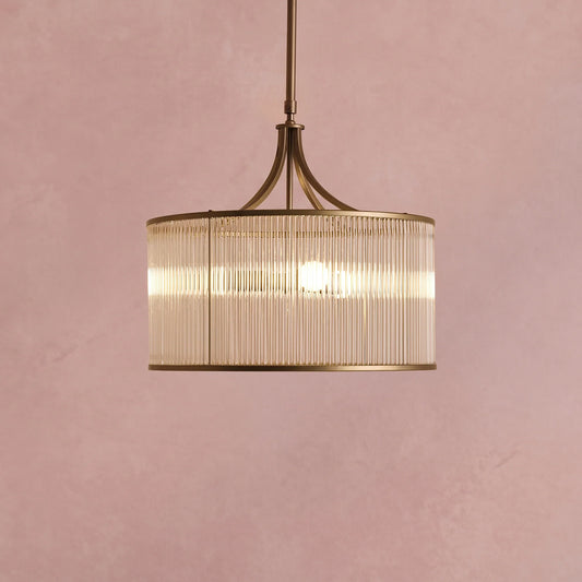 Richmond 60cm Glass Chandelier - Patina Gold